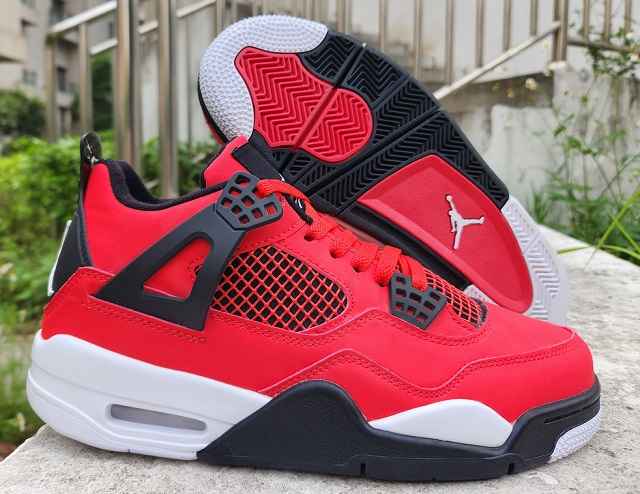 Women Air Jordan 4 Cement Bulls Red [Women Cheap Jordans 4 49]